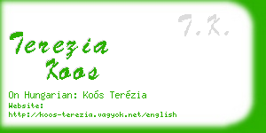 terezia koos business card